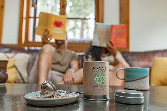 Hydrate Blend Herbal Tea – Caffeine-Free Ayurvedic Tea with Hibiscus Rose &amp Licorice | Supports Deep Hydration Radiance &amp Skin Health