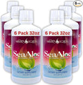 Nature's Liquids Aloe Vera Juice Oceanic Elixir - Proprietary Botanical Blend for Thyroid Digestion and Immune Support 32oz (Pack of 6)