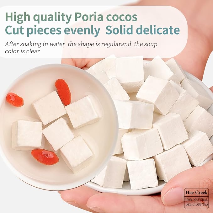 Hee Creek Poria Cocos 12.7oz/ 360g Grade AAA (Super Grade) Wild White Poria Cocos Fu Ling No Sulfur Fumigation 茯苓 白茯苓