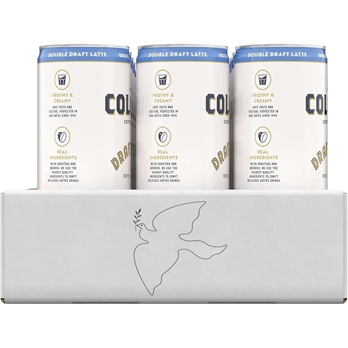 La Colombe Coffee Double Draft Latte 11 fl oz Cans (Pack of 12) Coffeehouse Quality Cold Brew Specialty Grade Coffee Beans Ready-to-Drink On-the-Go