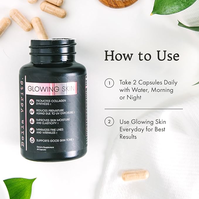 Bella Vérité Daily Collagen Supplement for Women &amp Men - Essential Vitamins for a Youthful Radiant Complexion &amp Overall Health - Support Glowing &amp Smooth Skin Reduce Wrinkles &amp Dryne
