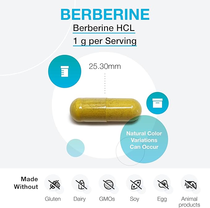 XYMOGEN Berberine - Plant-Based Berberine HCl Supplement for Cellular Metabolic &amp Immune Support* - Non-GMO Gluten-Free Vegan - 120 Capsules