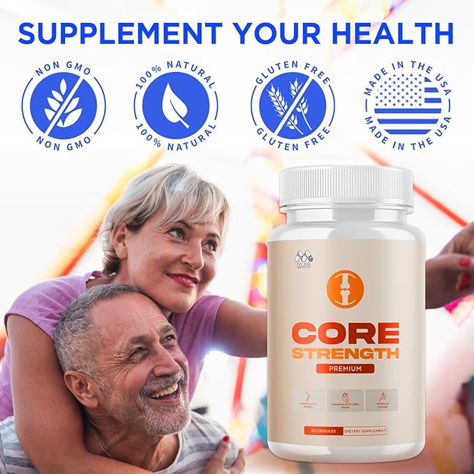 Core Strength Joint Support Capsules Official CoreStrength Pills with All Natural Ingredients Advanced Overall Health &amp Wellness Support Supplement with Maximum Strength Multivitamins (60 Capsul