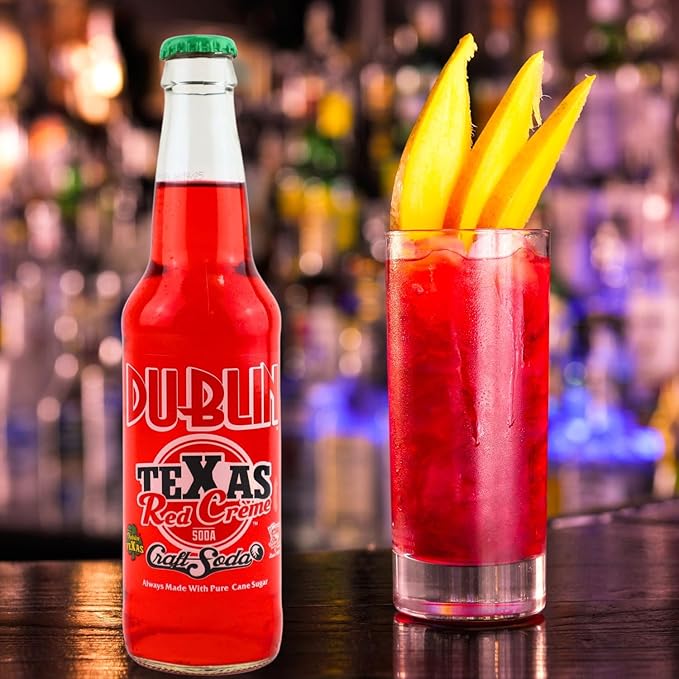 Dublin Bottling Works Craft Soda Pure Cane Sugar Made in Texas – Assorted 12-Pack – Premium Small-Batch Soda Gluten-Free Retro Artisanal Beverages (12 Pack Red Crème)