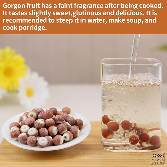 DOZO Gorgon Fruit Dried Fox Nuts Gorgon Euryale Natural Gordon Euryale Seed 22.5oz/640g Qian Shi Removing Dampness 芡实 鸡头米 芡實