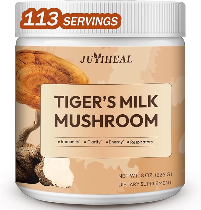 Tiger Milk Mushroom 2000MG 8oz Mushroom Supplement Supports Lungs &amp Respiratory Health | Hair Growth &amp Immune Support | Gut &amp Digestive Health | Boosts Memory Focus Brain Health