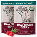 Organic Hawthorn Berry Tea (16oz.) 2 PACK - All Natural Pure Hawthorne Berries - Bulk Herbal Tea for Healthy Blood Pressure Heart Circulation