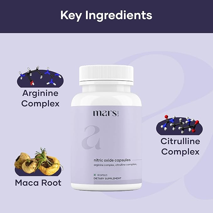 mars by GHC Beast Mode Combo | Plant-Based Nitric Oxide &amp Creatine Capsules | Pack of 1