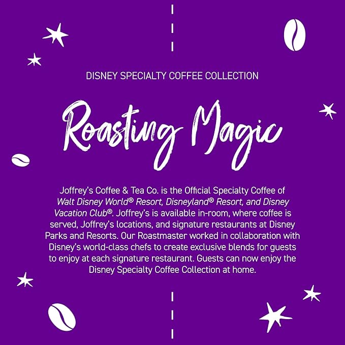 Joffrey's Coffee - Disney Apple Of My Pie Specialty Collection Artisan Medium Roast Arabica Beans Caramel Apple &amp Cinnamon Flavored Coffee Drip Brew (Ground 11 oz)