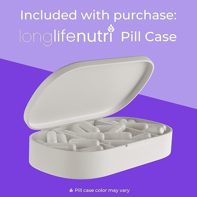 LongLifeNutri L-Tryptophan 500mg - 180 Veggie Capsules 6 Month Supply - Natural Sleep Aid and Mood Stability Support for Serotonin Balance - Lab Tested Made in USA Non-GMO