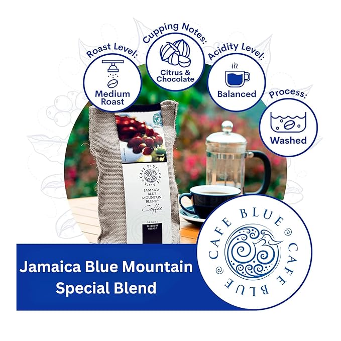 Cafe Blue 16oz Coffee (1 Pound (Pack of 1) Blue Mountain Blend Ground)