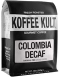Koffee Kult Colombia Decaf Coffee Ground Decaffeinated Medium Roast 100% Arabica Whole Bean Naturally Swiss Water Process Chemical Free Espresso (Ground 12oz)