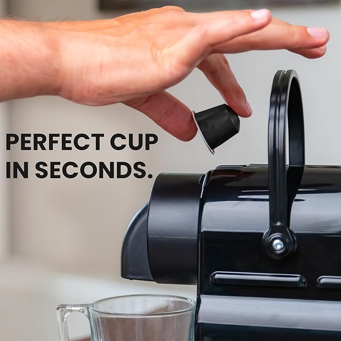 GILA Café Espresso Lungo Aluminum Coffee Capsules – Medium Roast Coffee Pods Compatible with Nespresso Original Machines – 100% Mexican Arabica with Hazelnut &amp Vanilla Notes 10 Count