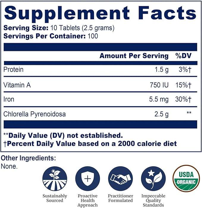 BioPure Chlorella Pyrenoidosa – 1000 Tablets