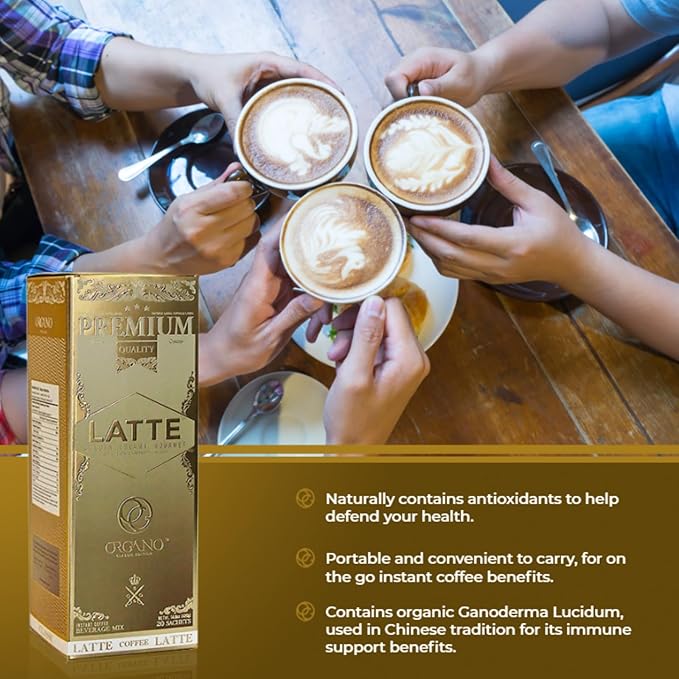 2 boxes ORGANO Gourmet Cafe Latte 100% Certified Ganoderma Lucidum (40 Sachets)