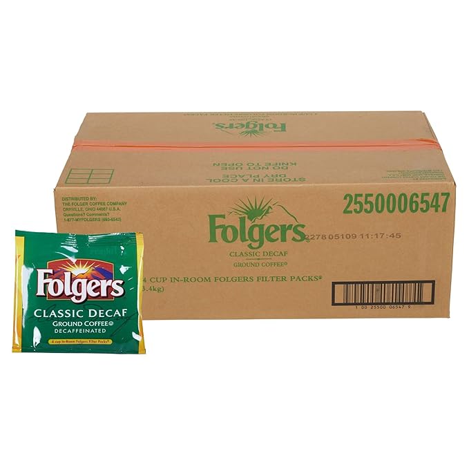 Folgers - Coffee Filter Packs Decaffeinated In-Room Lodging .9Oz 200/Carton