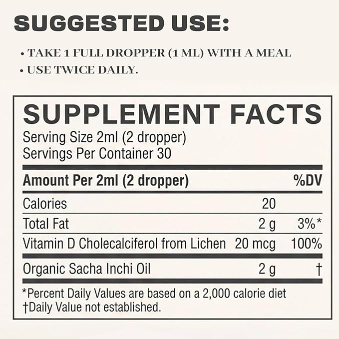 Organic Sacha Inchi Athera Oil Hydrates The Joints for Menopausal Joint Dryness Rich in Vitamin D3 (2)