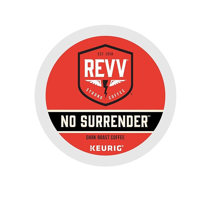 REVV No Surrender Keurig Single-Serve K-Cup Pods Dark Roast Coffee 96 Count