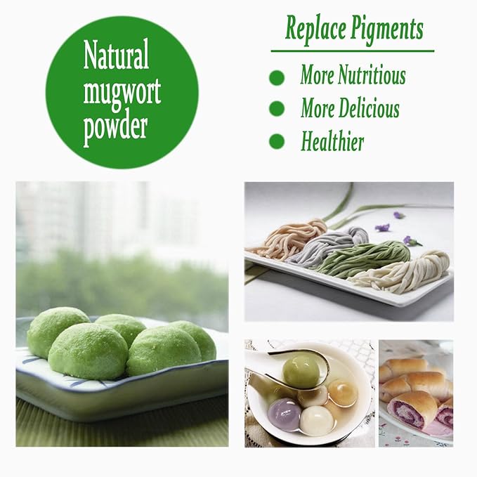 Mugwort Powder 500-Mesh Fine Grain 400g / 14oz Mugwort Tea/Clay Mask/Bath and Foot Soak/Food Coloring