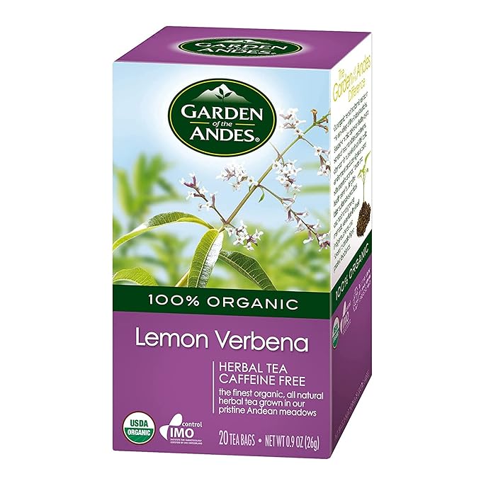 Garden of the Andes Herbal Organic Decaf Lemon Verbena Hot Tea Bags 0.9 oz 20 Count (Pack of 3)…