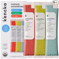 kencko Smoothie Mix Variety Pack - 8 Instant Breakfast Smoothies - 100% Organic Fruit And Vegetable Superfoods Natural Healthy Vegan Gluten Free - Reds Blues Greens Powder Smoothie Mix Packets