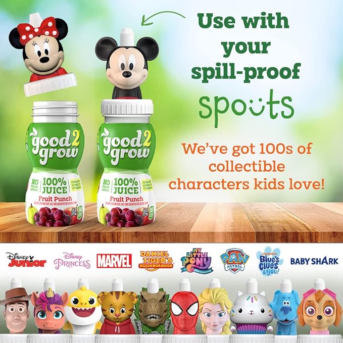 good2grow 100% Fruit Punch Flavored Juice for Kids - Juice Bottles Bulk 24 Pack Reusable Bottle No Sugar Added Good Source of Vitamin C - 6 fl oz Pack of 24 (Spill Proof Tops Not Included)