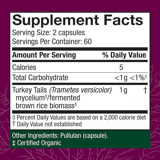 Host Defense Turkey Tail Capsules 240 ct (Pack of Two 120 ct Units)