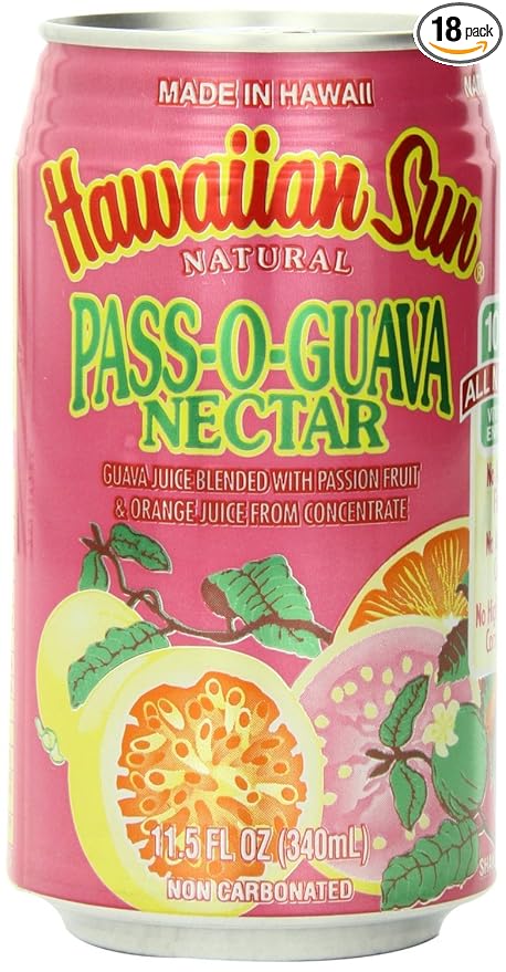 Hawaiian Sun Pass-O-Guava Nectar 11.5-ounce (Pack of 18)