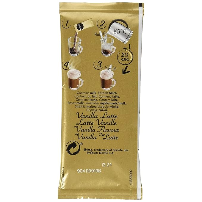 Nescafe Vanilla Latte 8 x 18.5g - Pack of 6