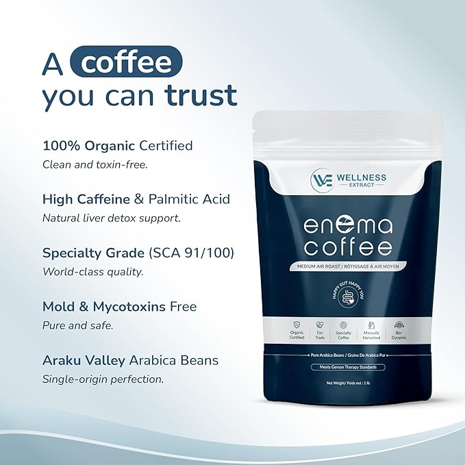Wellness Extract Medium Air Roast Coffee Mold-Free USDA Certified- 1 lb.