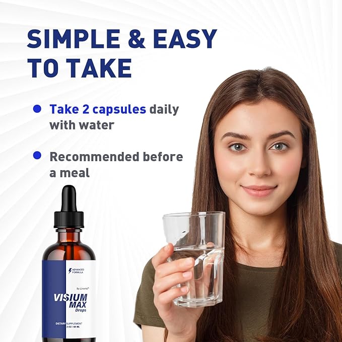 (3 Pack) Visium Max Drops - Visium Max Drops Health Support Supplement All Natural Premium Advanced Liquid Formula Drop for Overall Wellness and Support Health 3 Bottles for 3 Months