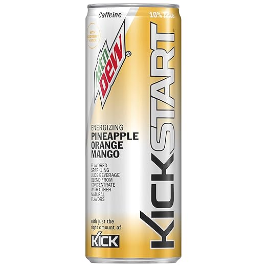 Mountain Dew Kickstart Pineapple/Orange/Mango 12 Ounce (Pack of 6)