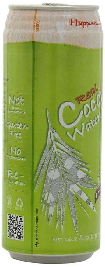 Taste Nirvana Real Coconut Water With Pulp 16.2-oz Pack of 24
