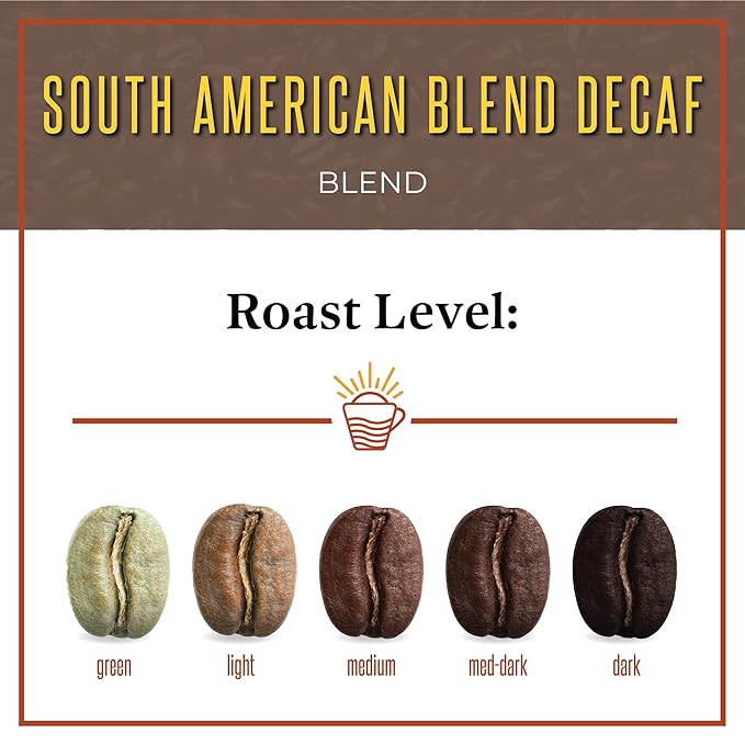 San Diego Coffee DECAF South American Blend Medium Roast Ground Coffee 16-Ounce Bags (Pack of 2) Café descafeinado molido tostado