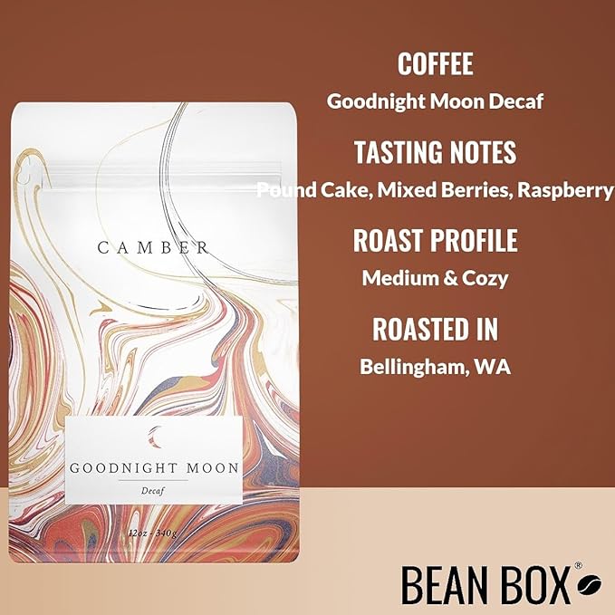 Goodnight Moon Decaf - Roasted by Camber Coffee - Whole Bean Coffee - 12 Ounce Bag