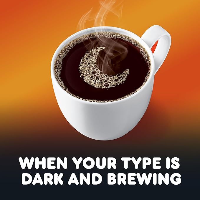 Dunkin' Midnight Dark Roast Ground Coffee 16.5 Ounce (Pack of 6)