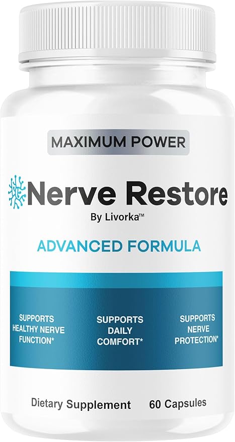Nerve Restore - Advanced Formula Capsules Natural Premium Formula Daily NerveRestore Pills Support Comfort Nerve Restored Vitamins Health Wellness 60 Capsules for 1 Month