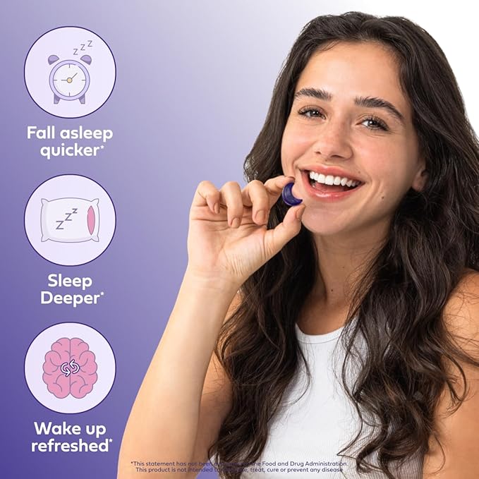 SweetDreams Dream Gummies Natural Sleep Aid for Adults 5mg Melatonin Magnesium &amp L-Theanine - Vegan Gummy Supplement - Melatonin Gummies for Restful Deep Sleep Cycles (Strawberry Moon)