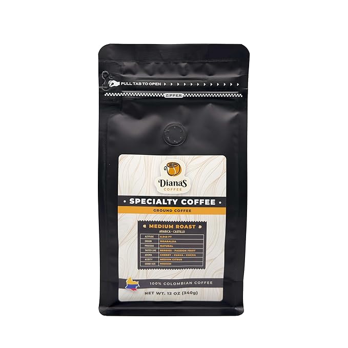 Diana's Coffee | Original Specialty | Natural | 12oz (340g) | Medium Roast | Medium Grind