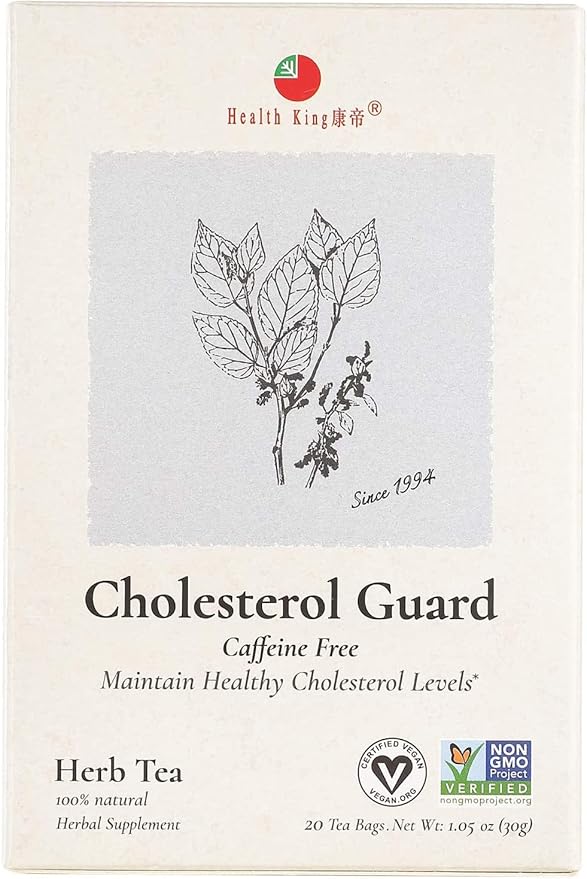 Health King Cholesterol Guard Herb Tea Teabags 20-Count Box (Pack of 4)