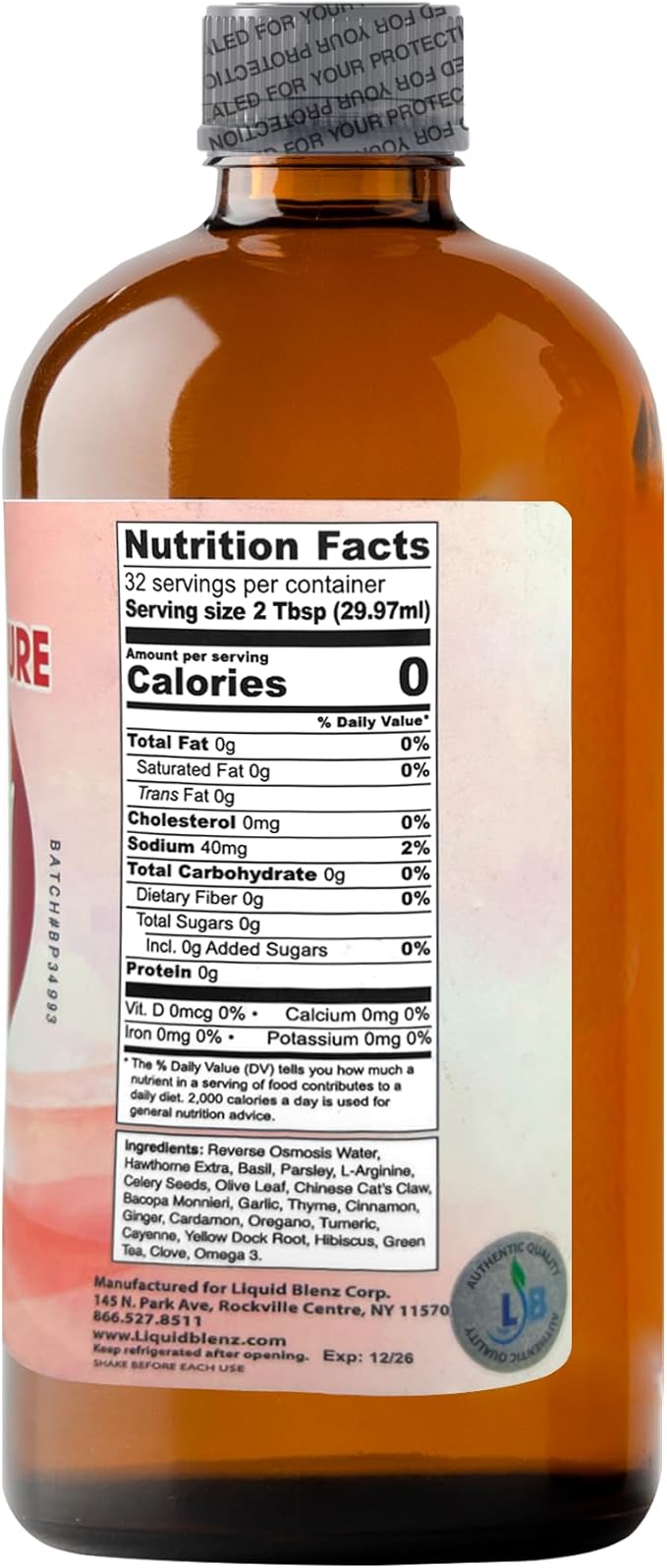 Blood Pressure Bully | Herbal Supplement for Healthy Blood Pressure &amp Circulation Support | 16 fl oz