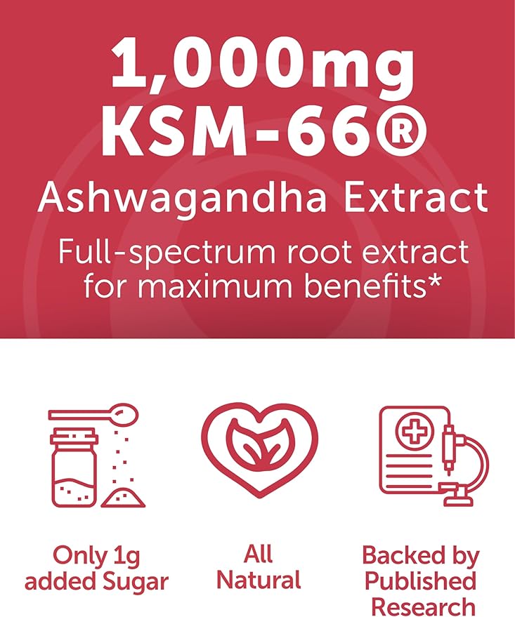 Lunakai USA Manufactured KSM-66 Ashwagandha Gummies for Women &amp Men – Daily Vegan Supplement for Stress Mood &amp Sleep Support 60ct