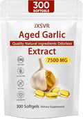 Aged Garlic Extract 300 Softgels 7500mg Odorless | Heart &amp Immune Antioxidant Supplements Vegetarian All-Natural Non-GMO (1)