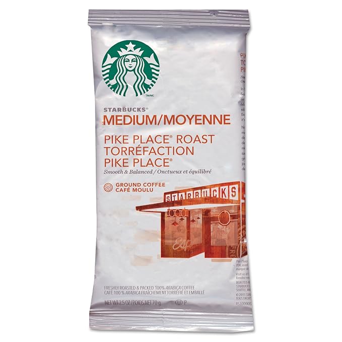 Starbucks 11018197 Coffee Pike Place 2.5oz 18/Box