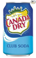 Canada Dry Club Soda Soft Drink 12-Ounce (Pack of 24)