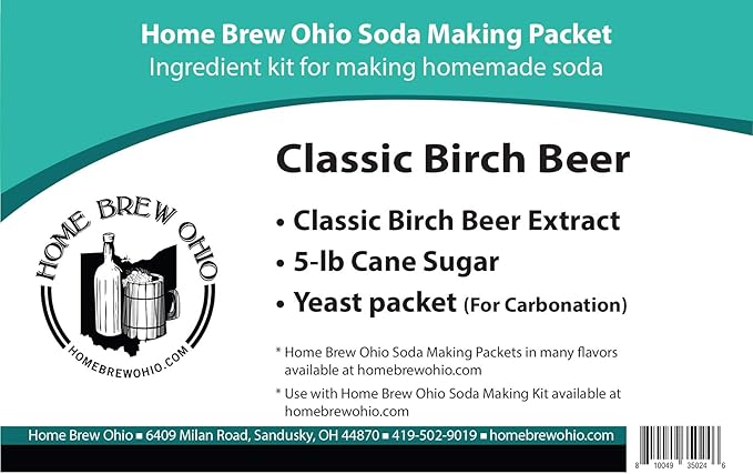 Home Brew Ohio Soda Making Packet-Classic Root Beer