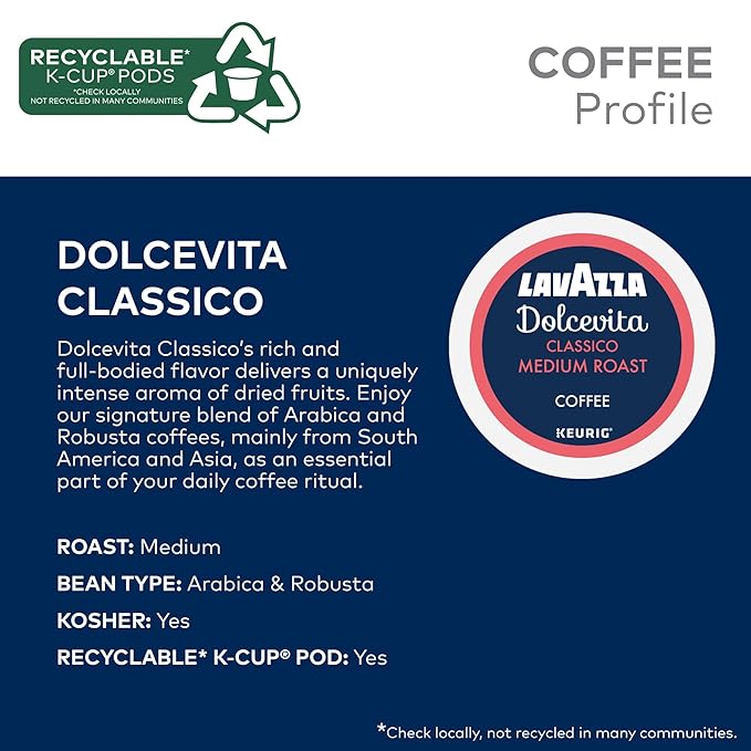 Lavazza Coffee Variety Pack Keurig Single-Serve K-Cup Pods 60 Count