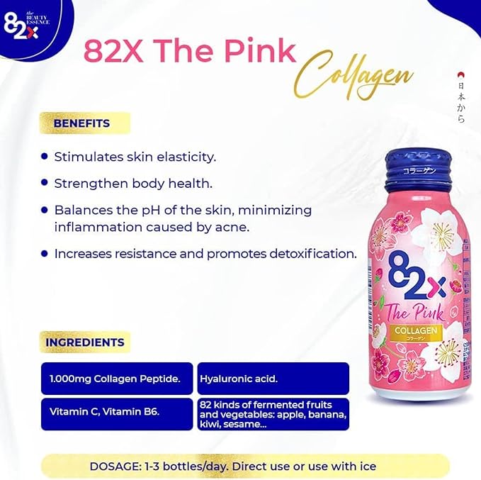 82X The Pink Collagen - Liquid Marine Collagen Drink