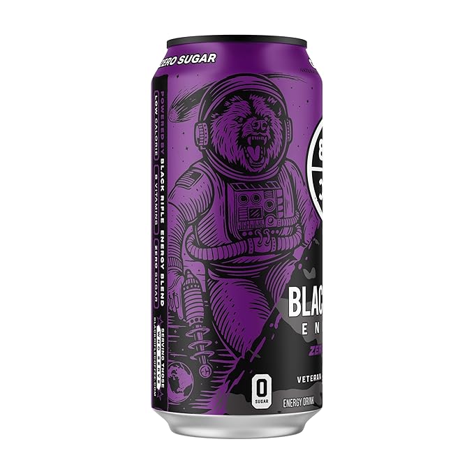 Black Rifle Energy GrapeX Zero Sugar Energy Drink 200mg Caffeine 16 fl oz can (Pack of 12)