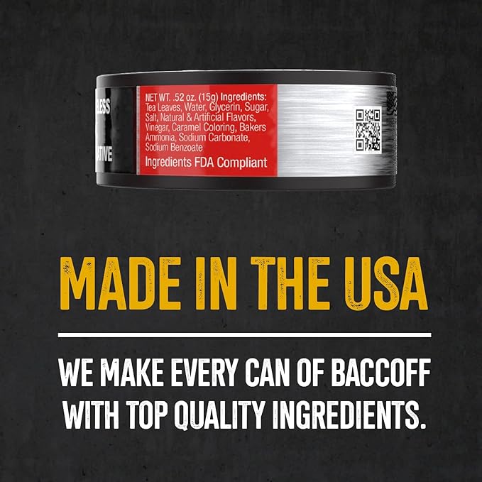 1 Can BaccOff Classic Original Long Cut Bold Natural and Smokey Flavor Realistic Moist Alternative